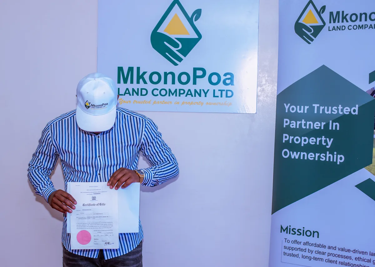 Site visit photo at Baraka Gardens estate, Mavoko — ⅛ acre plots from KES 585,000 (photo 02)